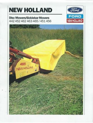 Farm Equipment Brochure - Holland - 442 Et Al Disc Sicklebar Mower (f7245)