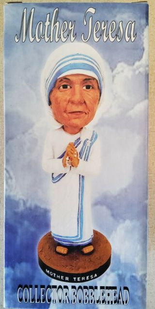 Mother Teresa Collector Bobblehead - Hand Painted Resin - 1979 Nobel Peace Prize