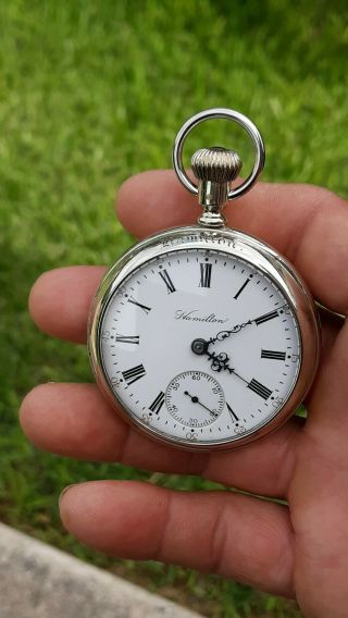 Hamilton Pocket Watch 940,  21 Jewels,  W/wood Box,  & Keep Accurate Time.