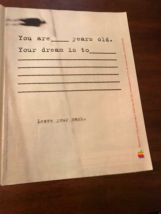 1996 Vintage 8x10.  5 Print Ad For Macintosh Apple Computers Leave Your Mark