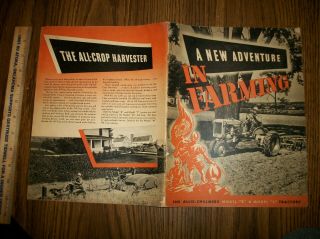 Vintage Allis Chalmers Model B And C Tractors Brochure