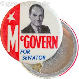 1960 George Mcgovern For Senator Sd Us Senate Campaign Pin Button Pinback Badge