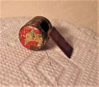 Very Very Early Tin Whistle Cracker Jack Or Gumball Prize