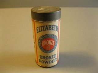 Vintage The Bronze Powder Co.  Empty Container - Elizabeth Nj