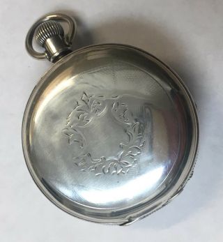 ELGIN MODEL 3,  Grade 10 Pocket Watch c.  1886 11j,  18s.  Coin Silver Hunter Case 3