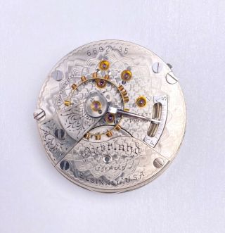 1897 Elgin 18s 17j Double Sunk Pocket Watch Movement 163/2 Overland 6692435 Hc