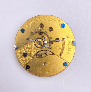 1893 Elgin 18s 11j Pocket Watch Movement 10/3 4893254 Hc Stem Wind Lever Set
