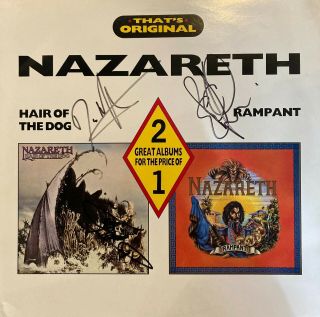 Nazareth - Hair Of The Dog,  Rampant Signed Autographed 2 X Lp Vinyl Record