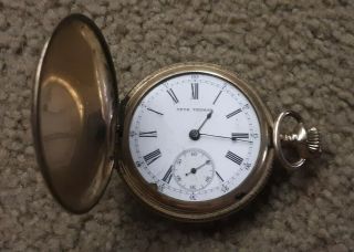 Vintage Seth Thomas 7 Jewel Pocket Watch 10 Year Case No Chrystal,  Not Running