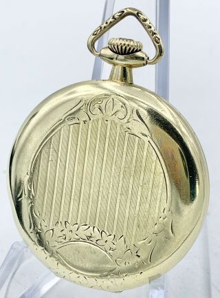 Art Deco 1922 12s 15j Elgin Grade 315 Nickel Finish Pocket Watch