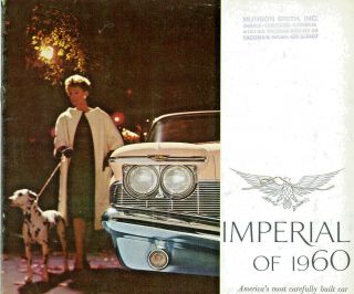 Vintage 1960 Chrysler Imperial Custom,  Crown And Lebaron Color Brochure