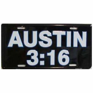Stone Cold Steve Austin Wwe Wrestling License Plate Sign