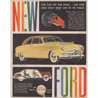 1948 Ford: The Car Of The Year Vintage Print Ad