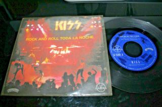 Kiss Rock And Roll All Nite Gamma Label 1976 Mexico 7 " Promo 45 Hard Rock