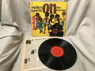 1972 Miles Davis ‎on The Corner Lp Vinyl Columbia Records Kc 31906 Ex/vg
