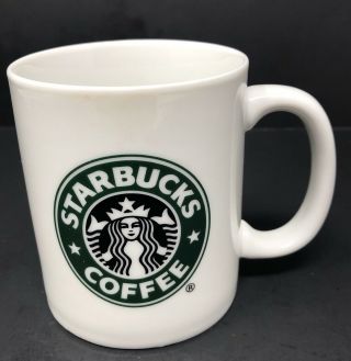 2006 Starbucks 12 Oz Coffee Mug Cup White W/ Green Mermaid Siren Logo