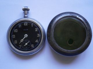 Vintage Gents Military Pocket Watch Elgin Mechanical Watch Spares Ww2
