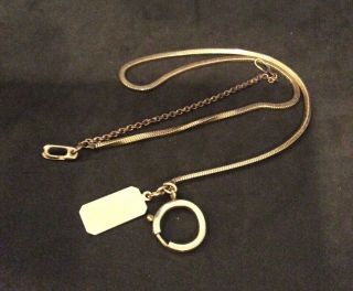 Vintage Forstner 1/20 12k Gold Filled Pocket Watch Fob Snake Chain 1948 Theta