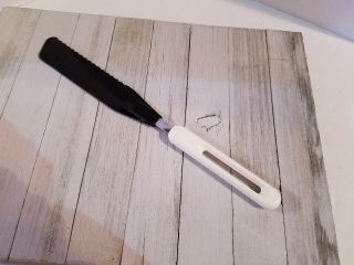 Bonny Icing Spatula Spreader Serrated Knife 13 " Nylon Plastic Black White