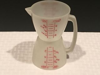Vtg Tupperware Sheer Wet - Dry Two 2 - Sided 1 Cup / 8 Oz Measuring Cup 860