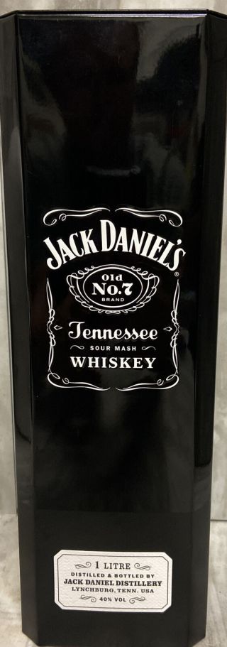 Jack Daniels Tin Tennessee Sour Mash Whiskey Old No.  7 1 Litre Decorative