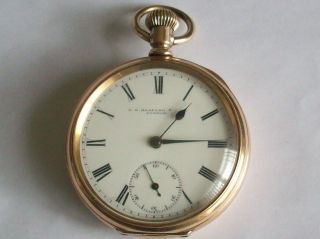 Lovely Antique 10ct Gold Filled Pocket Watch R.  H.  Halford & Sons London