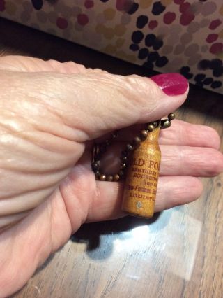Vintage Old Forester Whiskey Key Chain Louisville Ky
