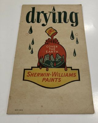 Vintage Wet Paint Advertising Sign Sherwin Williams Paints