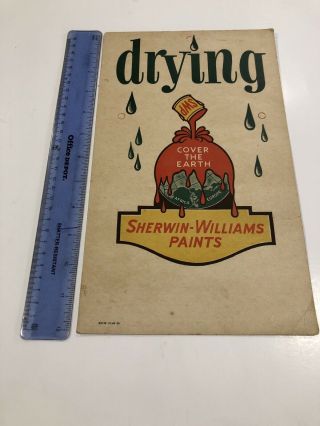 Vintage Wet Paint Advertising Sign Sherwin Williams Paints 2