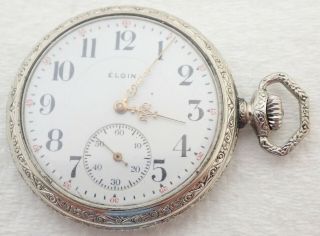Vintage Art Deco 12s Elgin 17 Jewel Gold Filled Pocket Watch Parts Repair