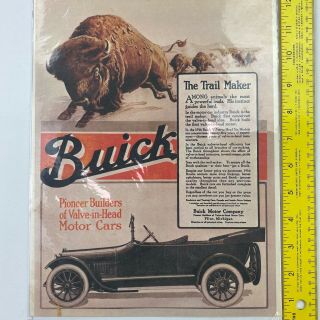 NOS Vintage Buick Motor Company Advertisement Trail Maker Buffalo D - 45 7C 2