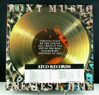 Roxy Music Greatest Hits,  Vintage Vinyl,  Atco Promo (1977) First Pressing