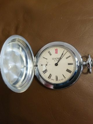 Vintage Sekonda 18 Jewels Pocket Watch - Made In Ussr Rare Great Cond