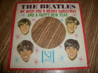 The Beatles Rare - 1964 - Vj - Picture Sleeve We Wish You A Merry Christmas