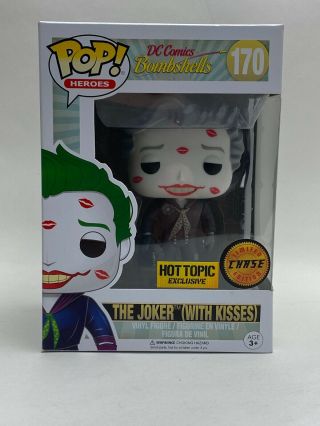 Funko Pop Heroes Dc Comics Bombshells 170 The Joker Kisses Chase Hot Topic C9