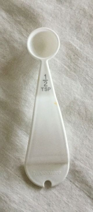 Tupperware White Ergonomic Replacement Measuring Spoon 1/2 Tsp