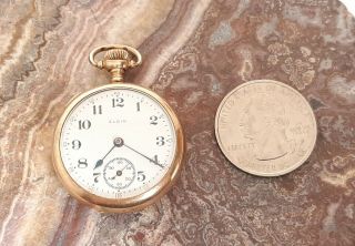 Antique Elgin Pendant,  Pocket Watch In Gold Filled Case As - Is Parts,  Repair