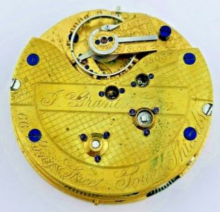 Quality English Pocket Watch Movement For Repair - Finishing (h57)