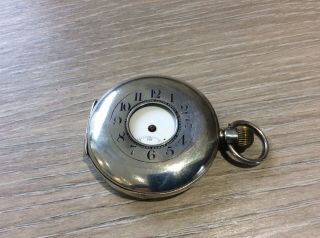 Vintage Solid Silver Half Hunter Pocket Watch For Repair