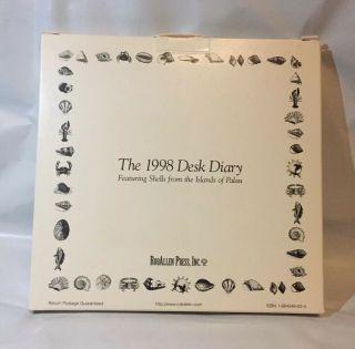 Shell Oil Corporate Employee Gift 1998 Desk Diary Calendar W/ Shells From Palau
