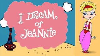 1960s Tv I Dream Of Jeannie Cartoon Opening Fridge Magnet -