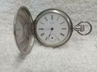 Antique Coin Silver American Waltham Watch Co.  Pocket Watch
