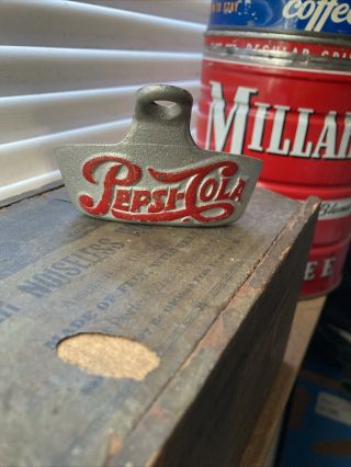 Vintage Starr X Pepsi Cola Wall Mount Bottle Opener Marked Made In Usa