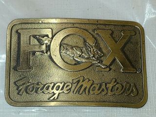 Metal Belt Buckle Koehring Farm Division - Fox Forage Masters By Lewis Buckles