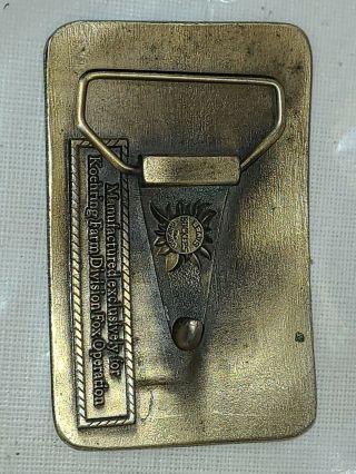 Metal Belt Buckle Koehring Farm Division - Fox Forage Masters By Lewis Buckles 2