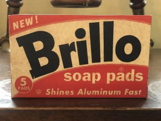 Vintage Brillo Soap Pads Box W/ 5 Pads Prop Nos