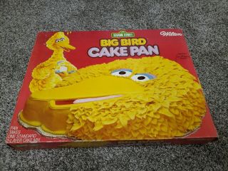 1977 Sesame Street Big Bird Cake Pan Baking Mold Box Wilton Jim Henson