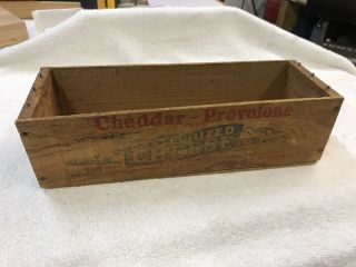 Vintage Antique Sunette Dairy Co.  Wooden Cheese Box - 5 Lb Size