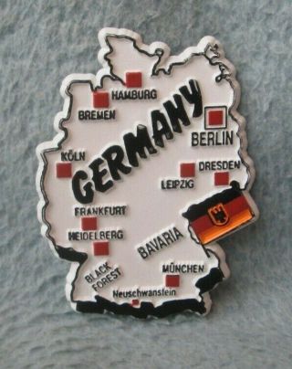 Germany Map Rubber Magnet Souvenir Travel Refrigerator Mb16