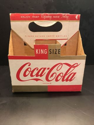 Vintage Coca Cola King Size Bottle Carrier Carton